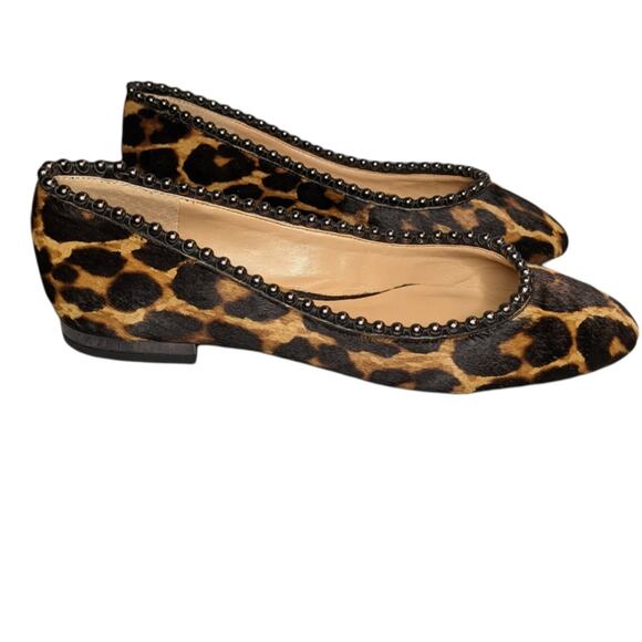 Jessica Simpson Gillian Calf Hair Cheetah Black Flat Leopard sz 9 - Picture 2 of 5